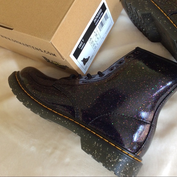 Dr. Martens 1460 COSMIC GLITTER Purple BOOTS - Picture 11 of 16